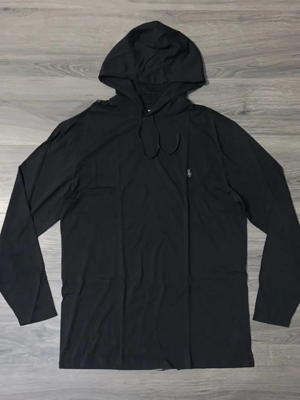 Polo by Ralph Lauren Black Lightweight Hooded Long Sleeve Shirt Jacket